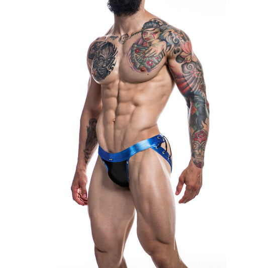 CUT4MEN - JOCKSTRAP DESIRE CUIR BLEU L