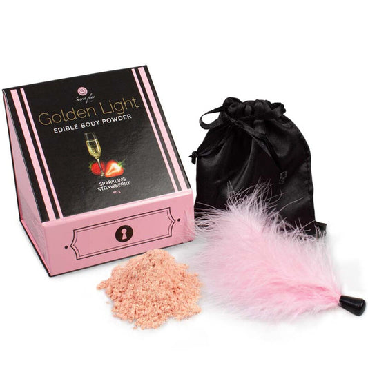 SECRETPLAY - GOLDEN LIGHT KIT EDIBLE POWDER AND PEN STRAWBERRIES &amp; CAVA