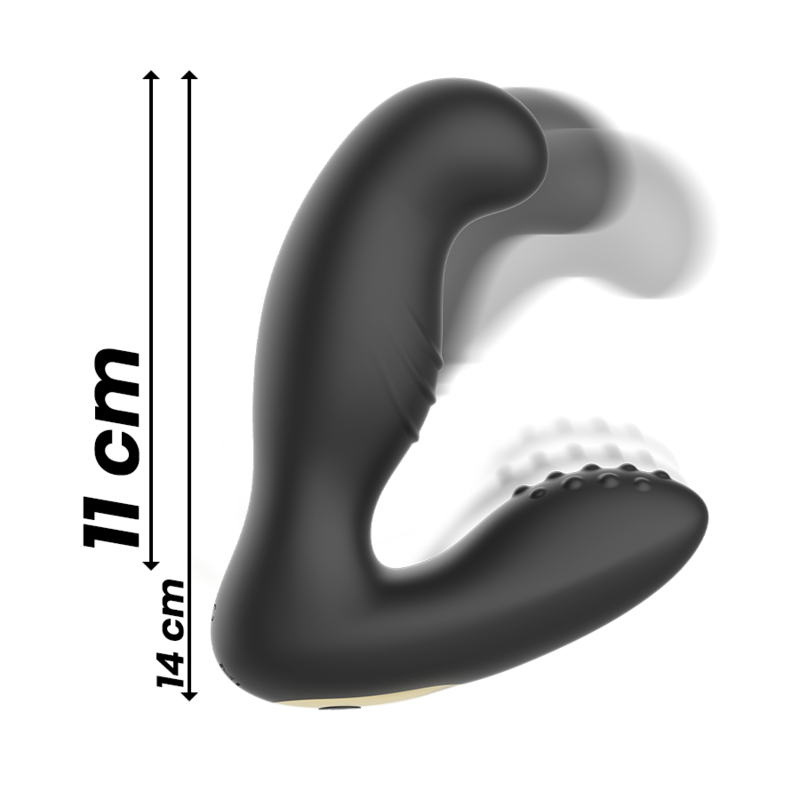 IBIZA - ANAL MASSAGER ROTATION AND VIBRATION REMOTE CONTROL 10 x 3.5 CM