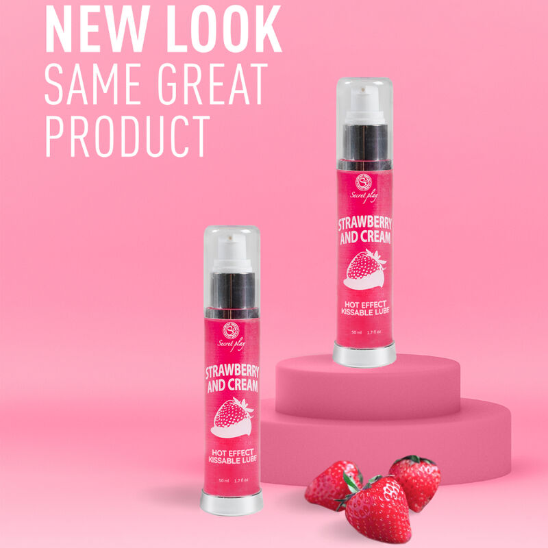 SECRETPLAY - LUBRIFIANT EFFET CHALEUR 2-1 FRAISE&amp;CRÈME 50 ML