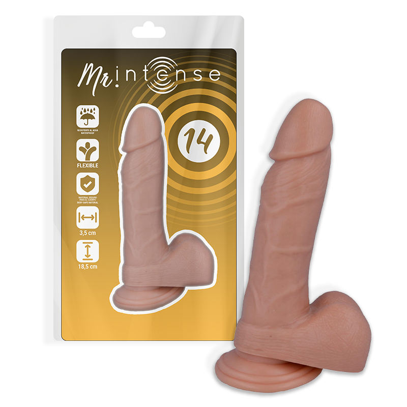 MR INTENSE - 14 PÉNIS RÉALISTES 18,5 CM -OU- 3,8 CM