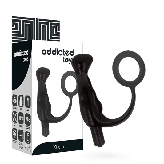 ADDICTED TOYS - VIBRATEUR PROSTATIQUE NOIR 10 CM