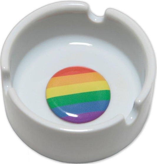 CENDRIER ROND DRAPEAU PRIDE - LGBT 6 mm