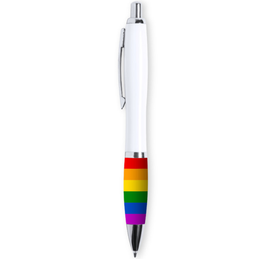 PRIDE - DRAPEAU LGBT AU STYLO BLANC
