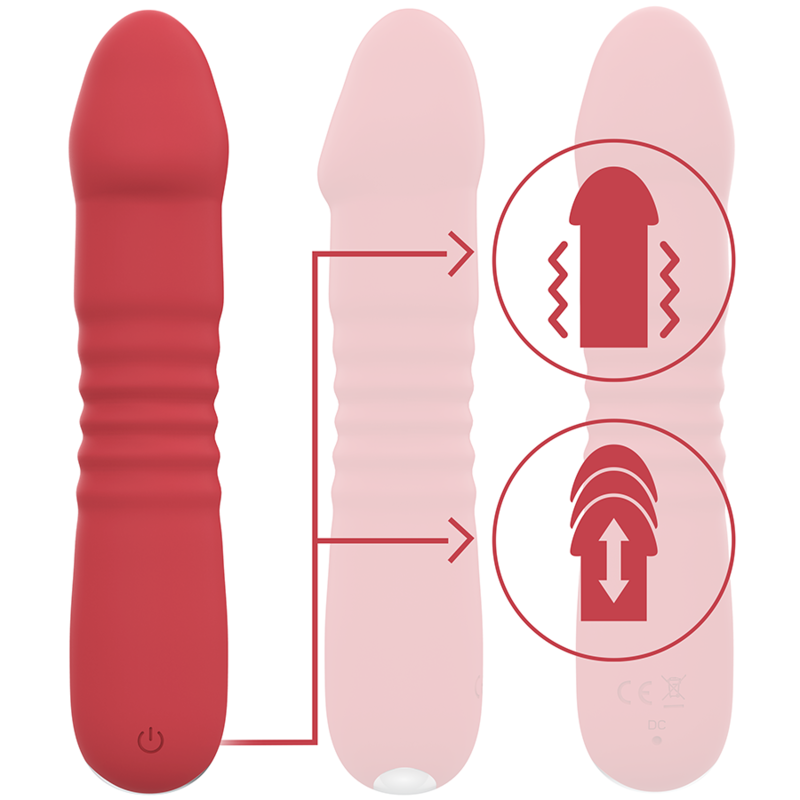INTENSE - JUIN UP &amp; DOWN 10 VIBRATIONS ROUGE