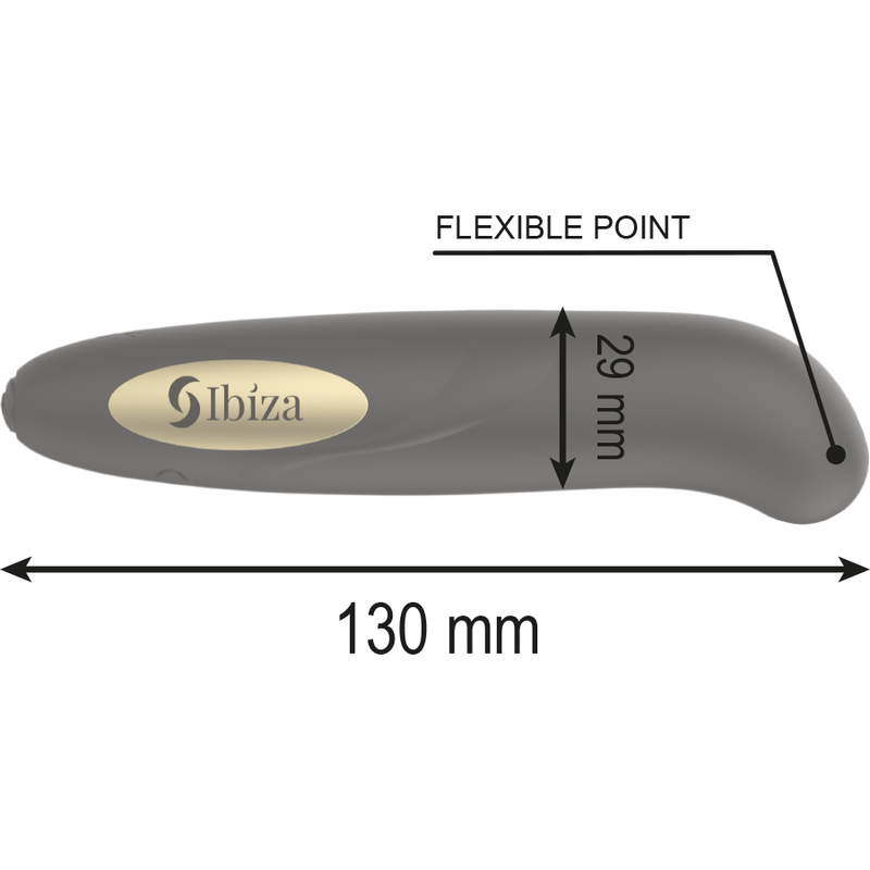 IBIZA - STIMULATEUR DE VOYAGE RECHARGEABLE 10 MODES DE VIBRATIONS 13 X 2,9