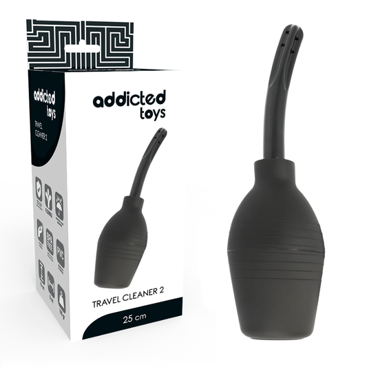 ADDICTED TOYS - POIRE DE NETTOYAGE ANAL NOIRE À PRESSER