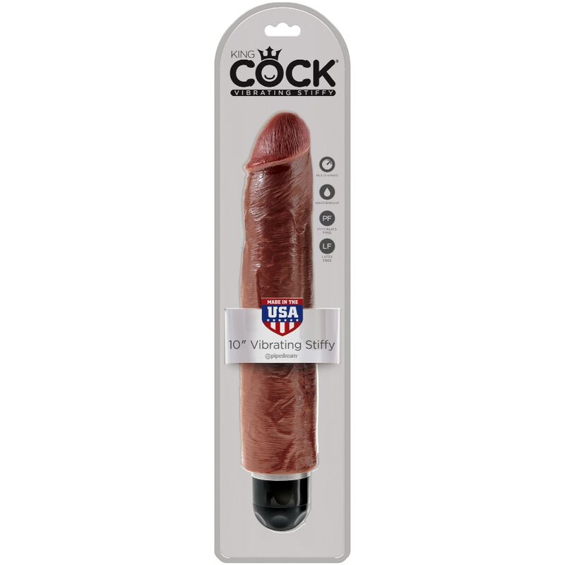 KING COCK - PENIS VIBRANT REALISTE 25,6 CM MARRON