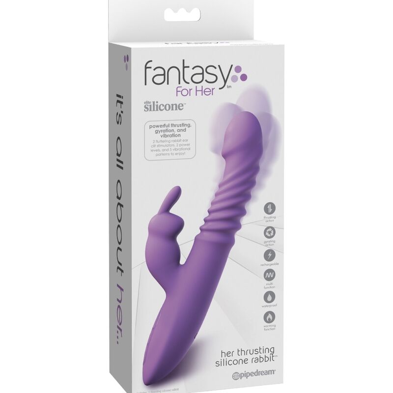 FANTASY FOR HER - STIMULATEUR DE CLITORIS RABBIT AVEC FONCTION CHALEUR, OSCILLATION ET VIBRATION VIOLET