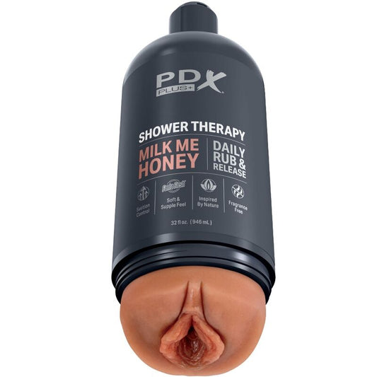 PDX PLUS - MASTURBATEUR STROKER CONCEPTION DE BOUTEILLE DISCRÈTE SHAMPOING MILK ME HONEY CARAMEL