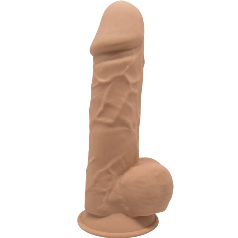 SILEXD - MODÈLE 1 PÉNIS RÉALISTE SILICONE PREMIUM SILEXPAN CARAMEL 21,5 CM
