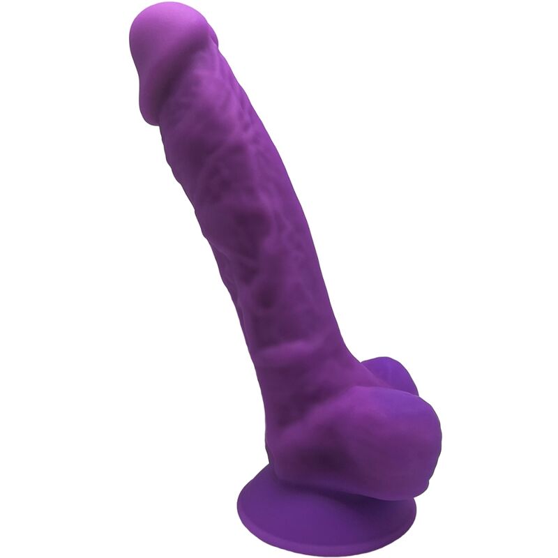 SILEXD - MODÈLE 1 PÉNIS RÉALISTE SILICONE PREMIUM SILEXPAN VIOLET 17,5 CM