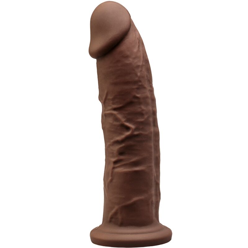 SILEXD - MODÈLE 2 PÉNIS RÉALISTE SILICONE PREMIUM SILEXPAN MARRON 19 CM