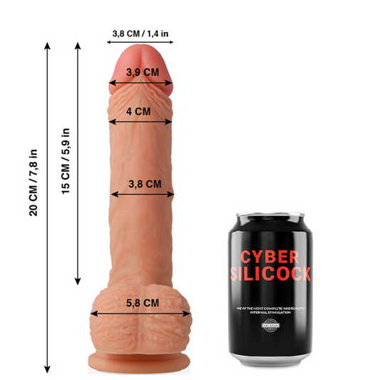 CYBER SILICOCK - FREEMAN SILICONE LIQUIDE RÉALISTE 20 CM -OU- 3,8 CM