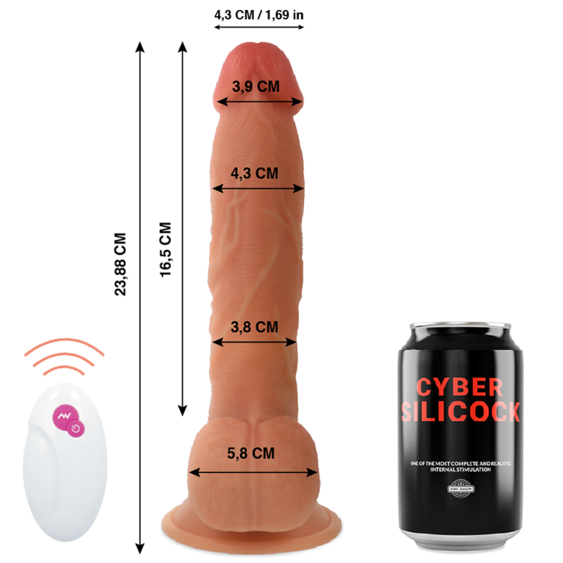 CYBER SILICOCK - TÉLÉCOMMANDE RÉALISTE MR JOHN 23,88 CM -OU- 4,3 CM