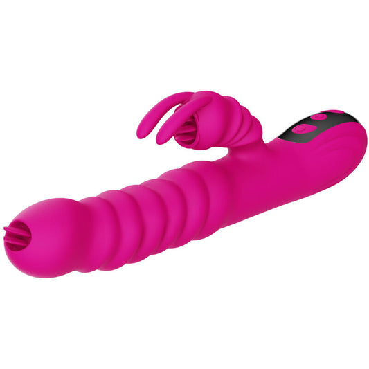 ARMONY - FUCHSIA DOUBLE-TONGUED RABBIT MULTIFUNCTION VIBRATOR WITH HEAT EFFECT