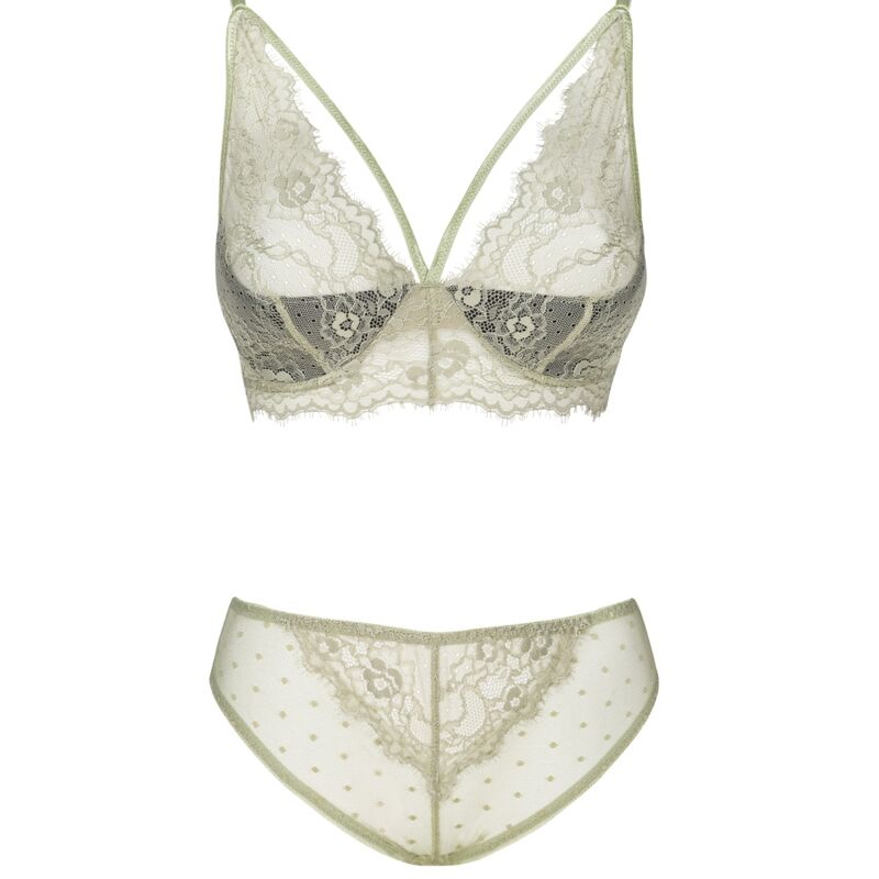 LIVCO CORSETTI FASHION - PINE LC 90667 BRA + PANTY KHAKI S/M