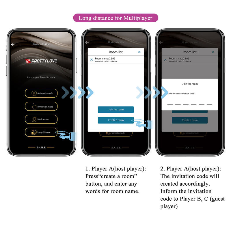 PRETTY LOVE - HECTOR APP-CONTROLLED ELECTROSHOCK VIBRATOR LILAC