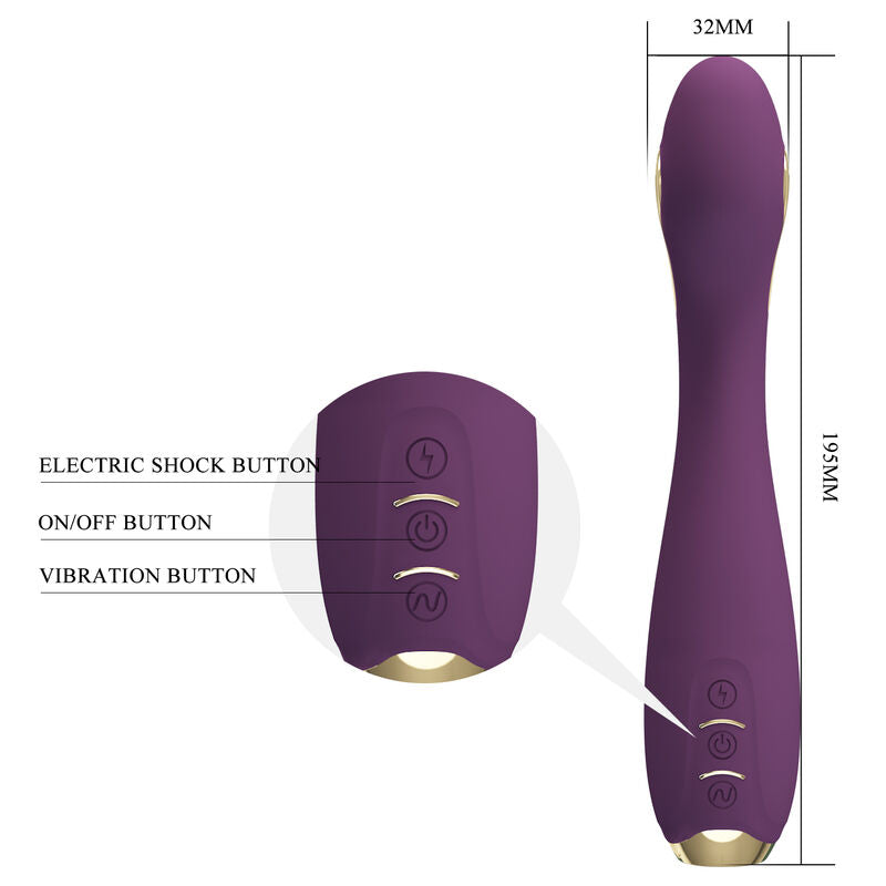 PRETTY LOVE - HECTOR APP-CONTROLLED ELECTROSHOCK VIBRATOR LILAC