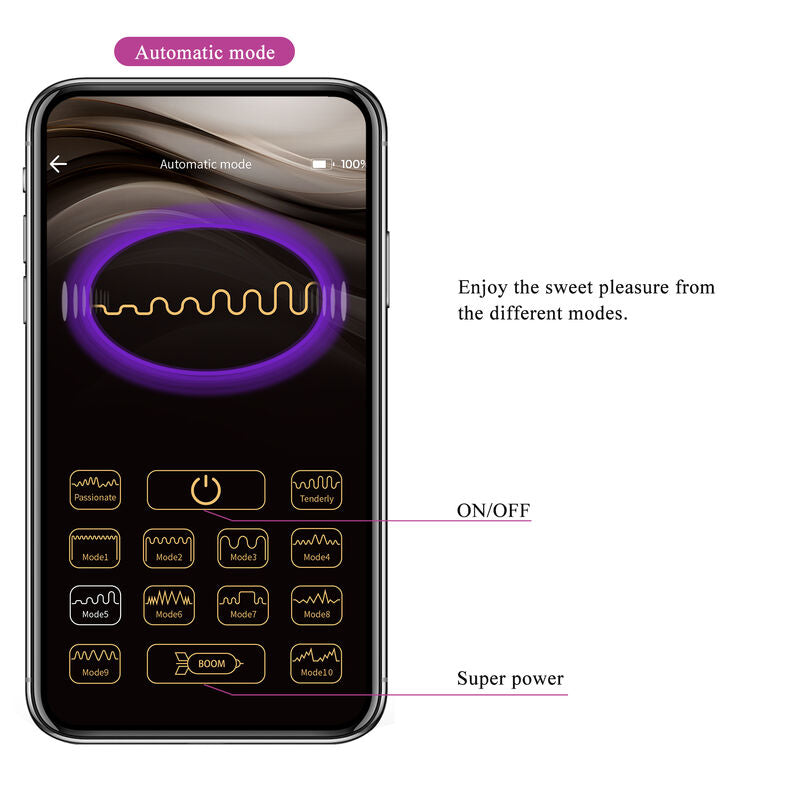 PRETTY LOVE - HECTOR APP-CONTROLLED ELECTROSHOCK VIBRATOR LILAC