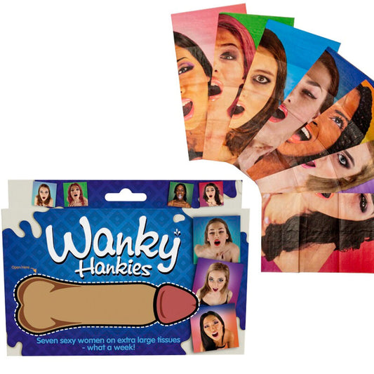 SPENCER &amp; FLEETWOOD - WANKY HANKIES 7 MOUCHOIRS EXTRA LARGES FEMMES