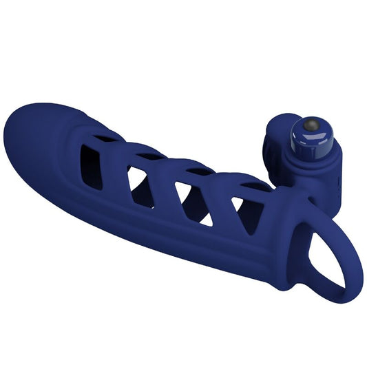 PRETTY LOVE - ALTAF VIBRATING RING WITH BLUE SILICONE SLEEVE