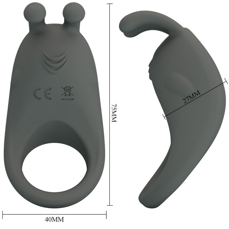 Sex Divinity - STRATUS GREY RABBIT VIBRATING RING