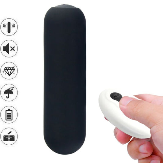 ARMONY - SPLASH JOIE SILICONE VIBRATING BULLET REMOTE CONTROL 10 VIBRATIONS 75 X 19 CM BLACK