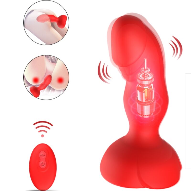 ARMONY - EXTREME A BLOOM PINK VIBRATOR &amp; ANAL PLUG REMOTE CONTROL RED
