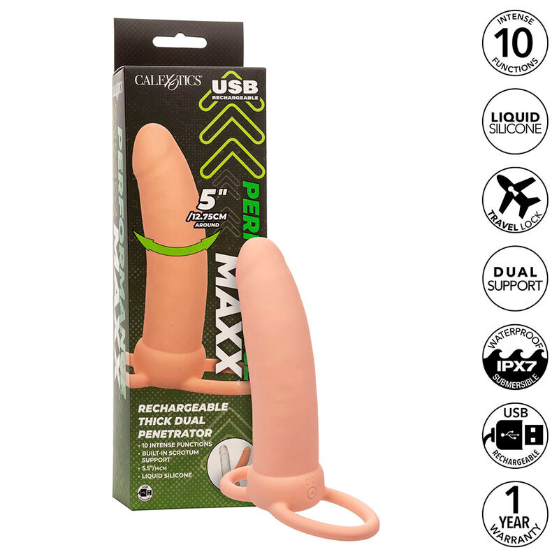 CALEXOTICS - MAXX DOUBLE THICK PENETRATOR 10 NATURAL VIBRATIONS