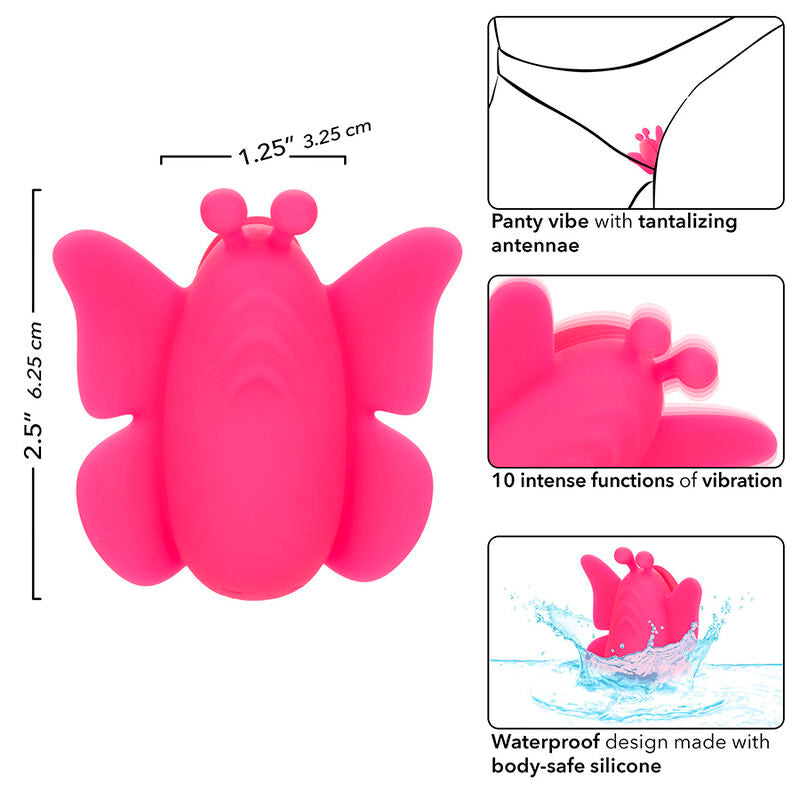 CALEXOTICS - NEON VIBES THE FLUTTER VIBE STIMULATOR 10 PINK VIBRATIONS