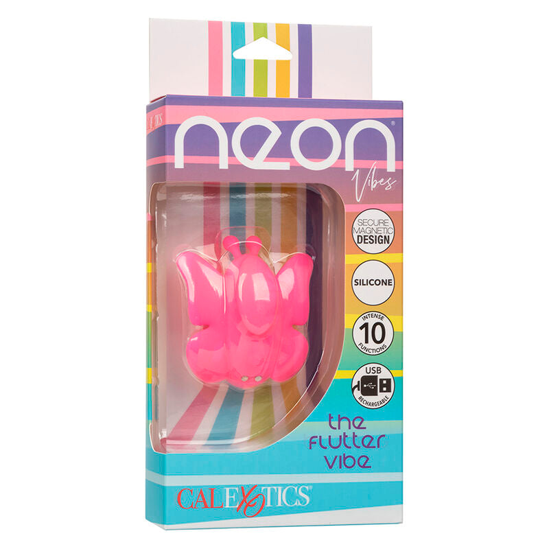 CALEXOTICS - NEON VIBES THE FLUTTER VIBE STIMULATOR 10 PINK VIBRATIONS