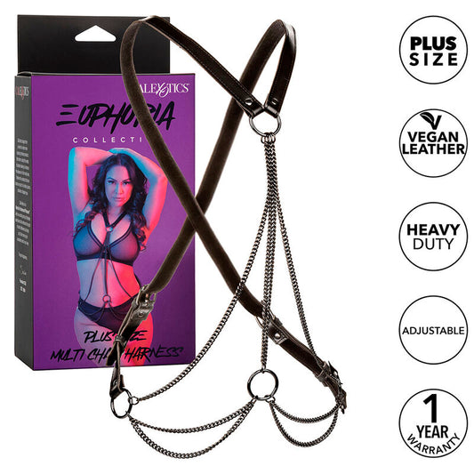 CALEXOTICS - EUPHORIA PREMIUM MULTI-CHAIN ​​HARNESS PLUS SIZE