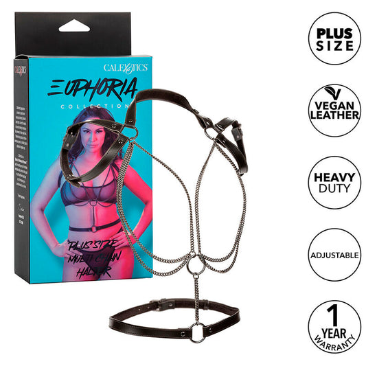 CALEXOTICS - EUPHORIA PREMIUM MULTI-CHAIN ​​HALT HARNESS PLUS SIZE