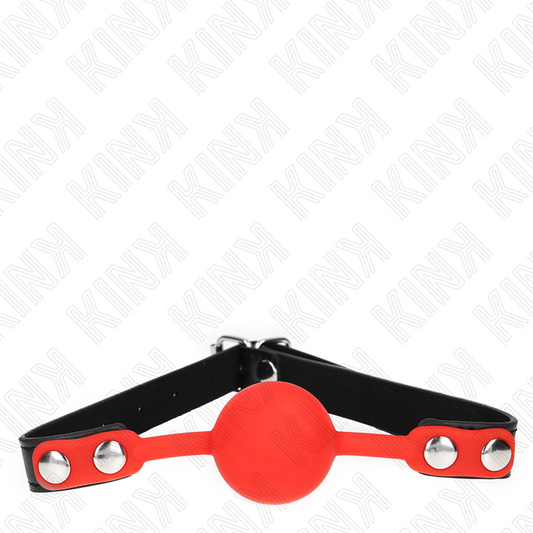 KINK - 4 CM RED SILICONE BALL GAG 60 x 2 CM