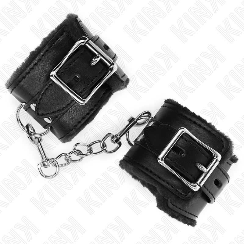 KINK - BLACK LINED WRISTBANDS WITH ADJUSTABLE BLACK STRAP 20-29 CM X 5.5 CM