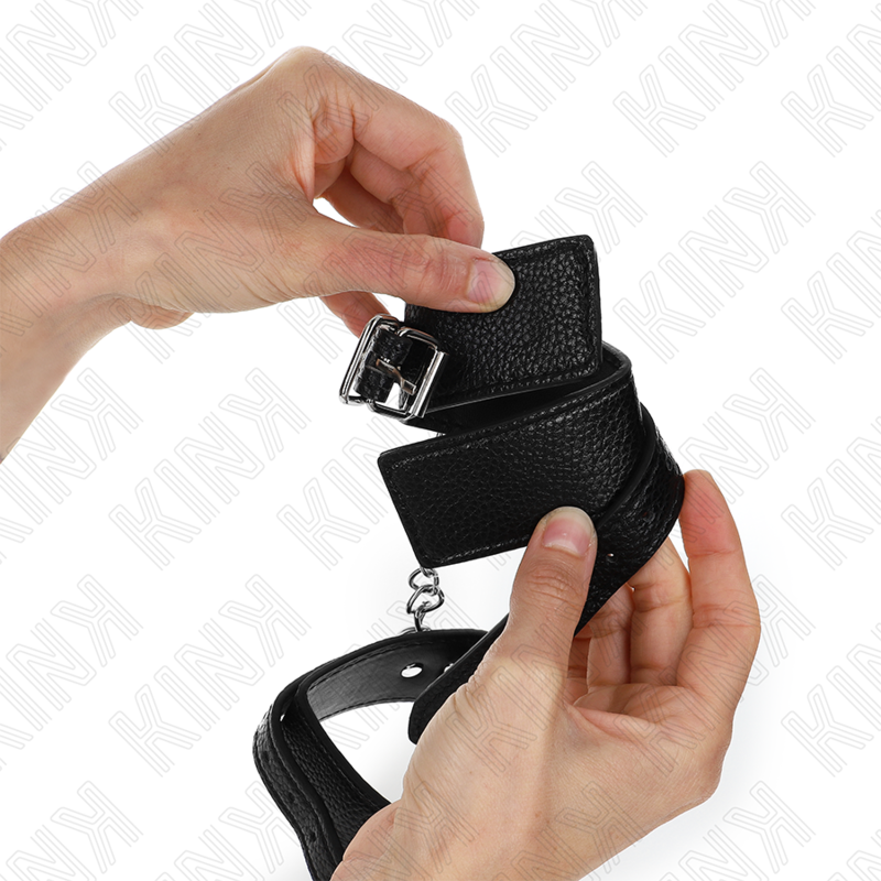 KINK - BLACK SNAKE STYLE WRISTBANDS ADJUSTABLE 20-28 CM X 5.4 CM