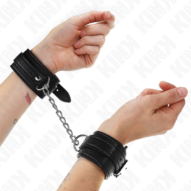 KINK - BLACK SNAKE STYLE WRISTBANDS ADJUSTABLE 20-28 CM X 5.4 CM
