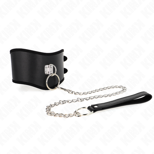 KINK - BLACK 65 CM WIDTH ADJUSTABLE 40-55 CM X 10 CM LEASH COLLAR