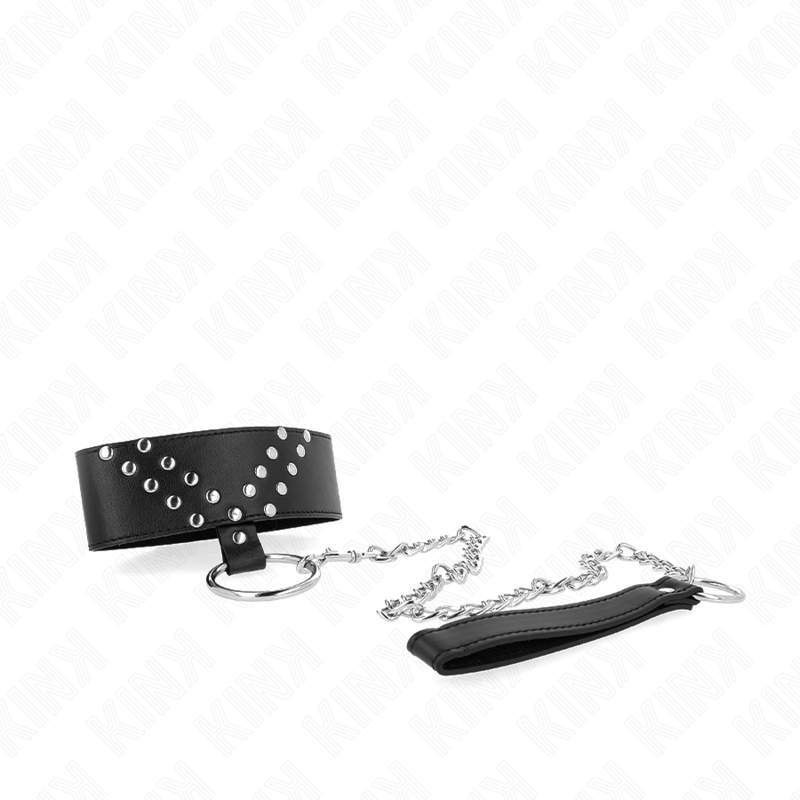 KINK - 65 CM V-RIVET ADJUSTABLE STRAP COLLAR 36-43 CM X 5 CM