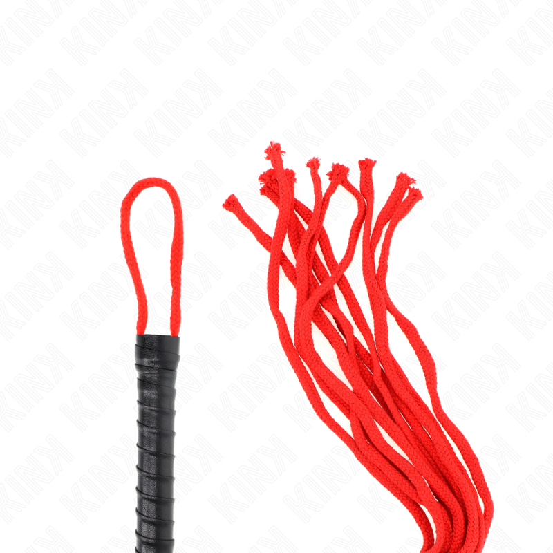 KINK - FOUET EN CORDE ROUGE 56 CM