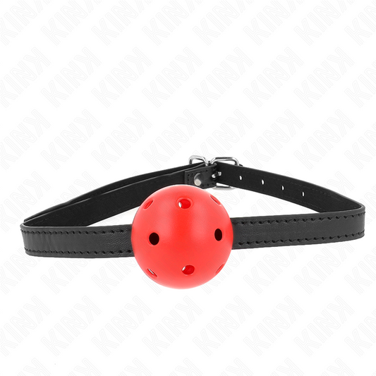 KINK - SIMPLICITY RED BALL GAG 4.5 CM BREATHABLE 62 x 1.5 CM