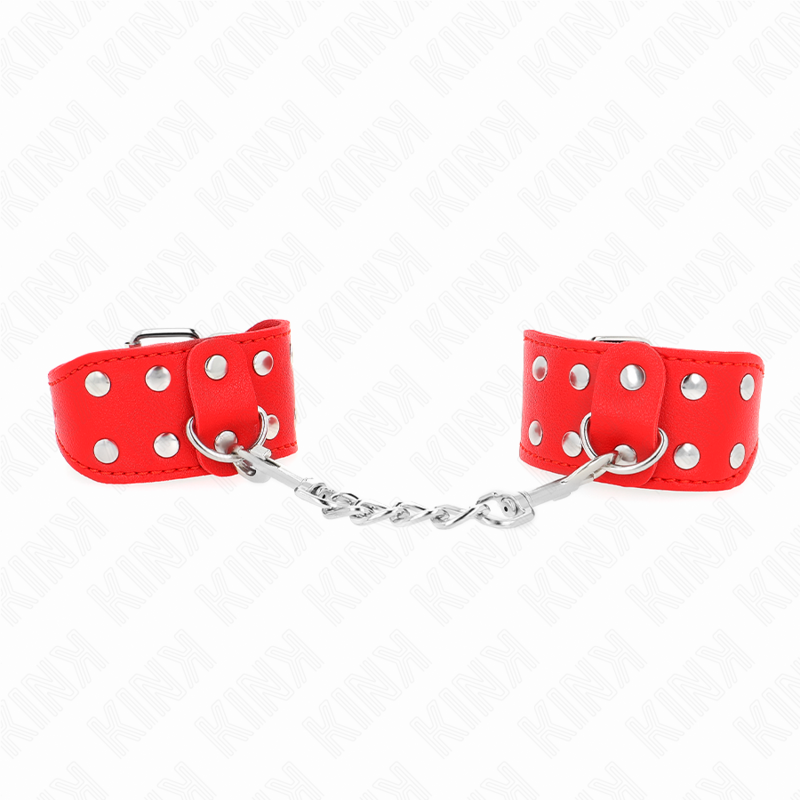 KINK - ADJUSTABLE DOUBLE STUD LINE WRISTBANDS RED