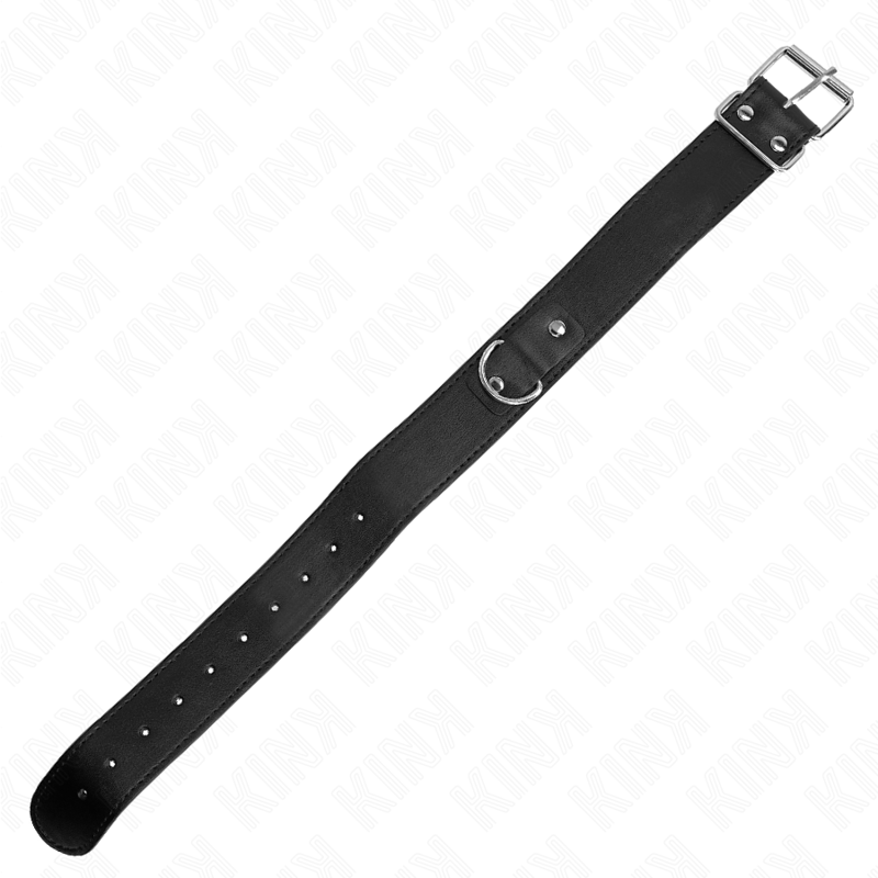 KINK - COLLAR WITH LEASH 116 CM THIN BLACK ADJUSTABLE 32-50 CM X 8 CM
