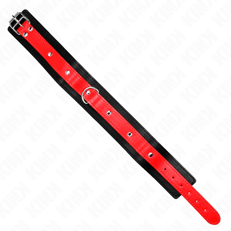 KINK - COLLAR WITH LEASH 65 CM RED ADJUSTABLE 36-43 CM X 5 CM