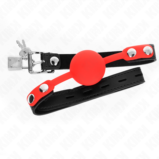 KINK - 4 CM SILICONE BALL GAG WITH LOCK 60 x 2 CM