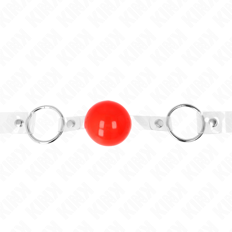 KINK - ADJUSTABLE CLEAR PVC RED BALL GAG