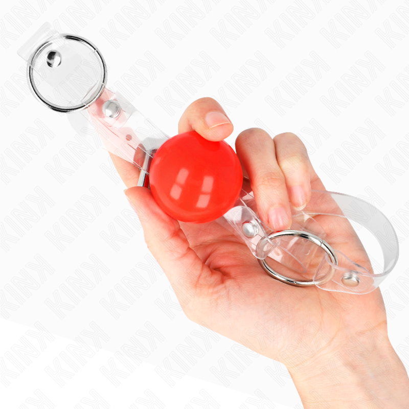 KINK - ADJUSTABLE CLEAR PVC RED BALL GAG