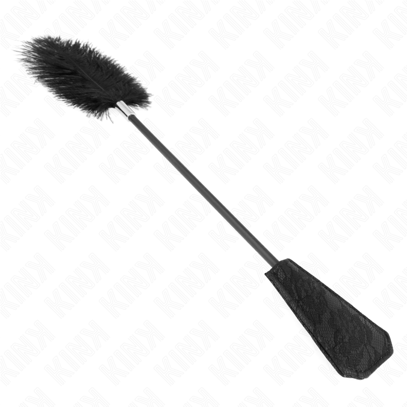 KINK - OSTRICH FEATHERS FOR TICKLING WITH LACE PADDLE 56 CM