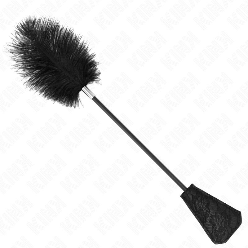 KINK - OSTRICH FEATHERS FOR TICKLING WITH LACE PADDLE 56 CM